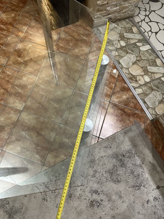 Тумба полка для ТВ скляна металева скло полиця для телевізора самовиві