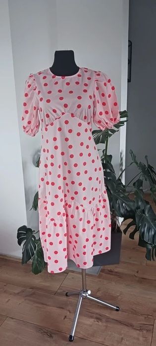 Sukienka midi retro grochy rozm s east express