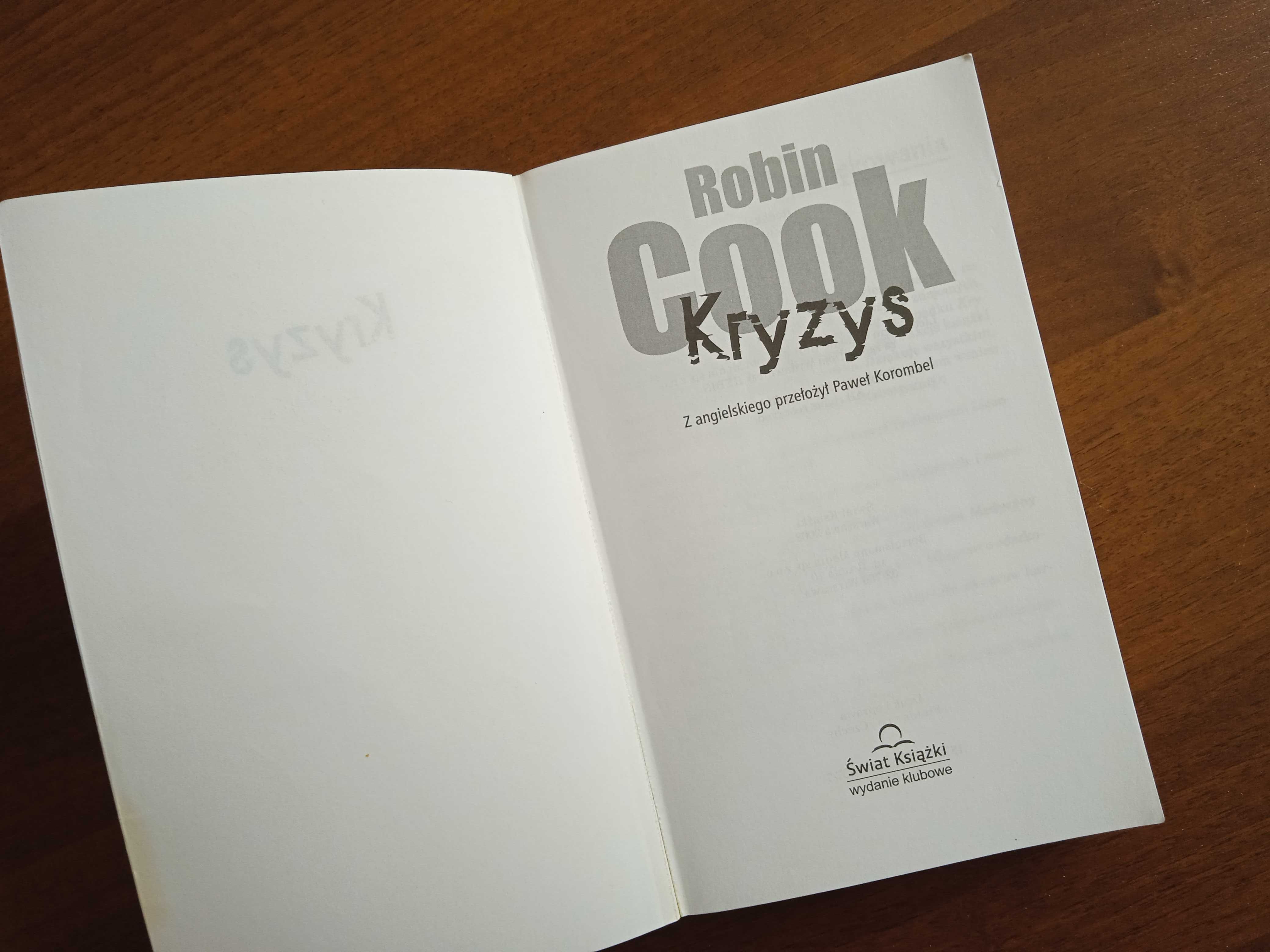 Kryzys, Robin Cook, powieść, thriller medyczny