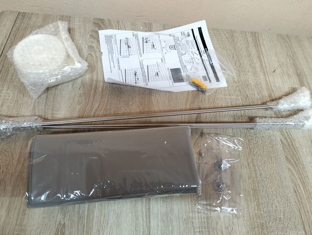 BAOYOUNI uchwyt do zasłony łazienkowej w kształcie wachlarza