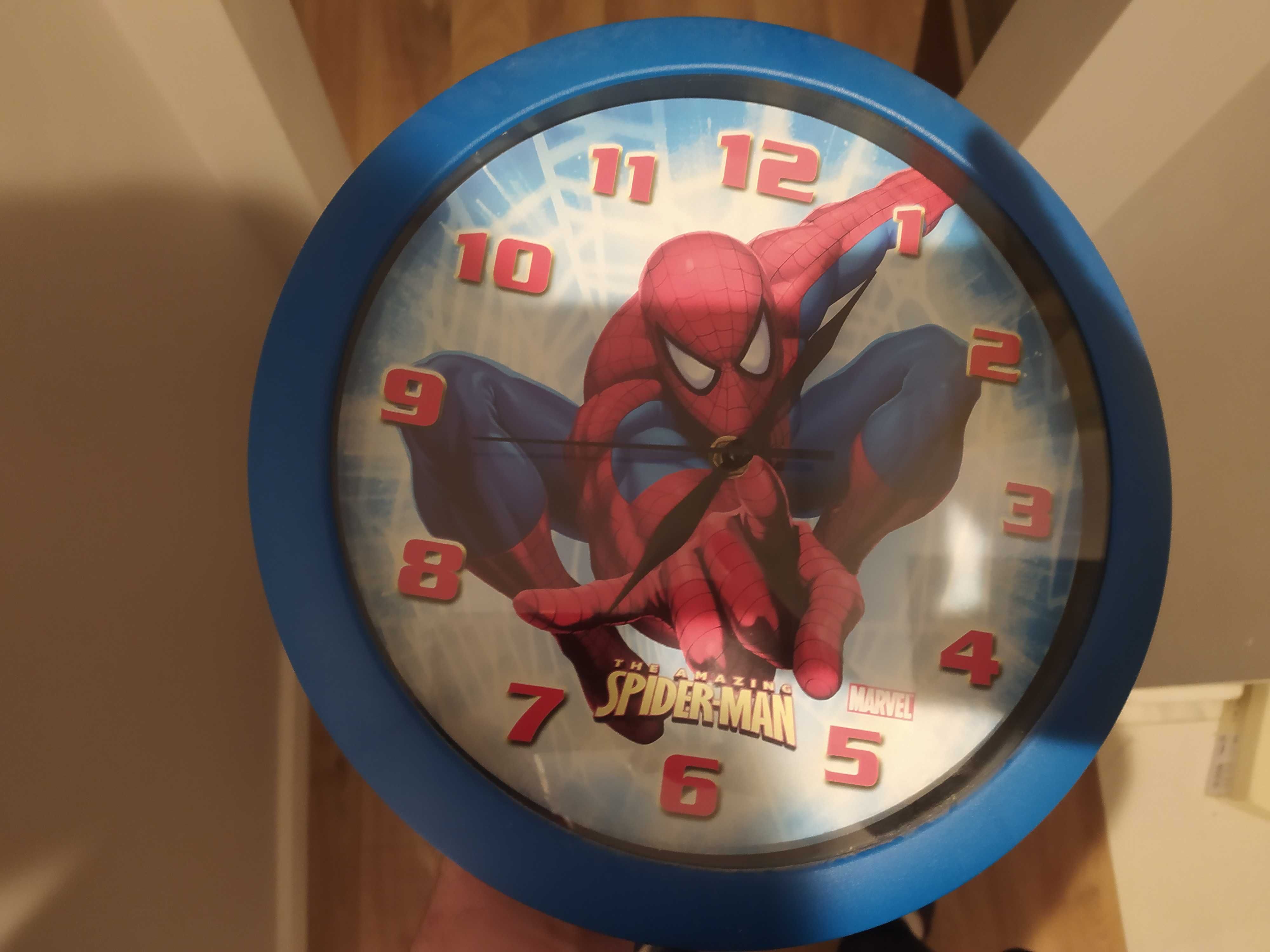 Zegar, Spiderman, Spider-Man, ścienny, wiszący, Stan idealny, zegarek