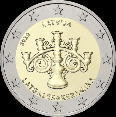 Латвія 2 євро 2020 року Латгальська кераміка