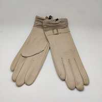 nowe skórzane beżowe camel rękawiczki Vip Collection 7, 7,5 lub 8