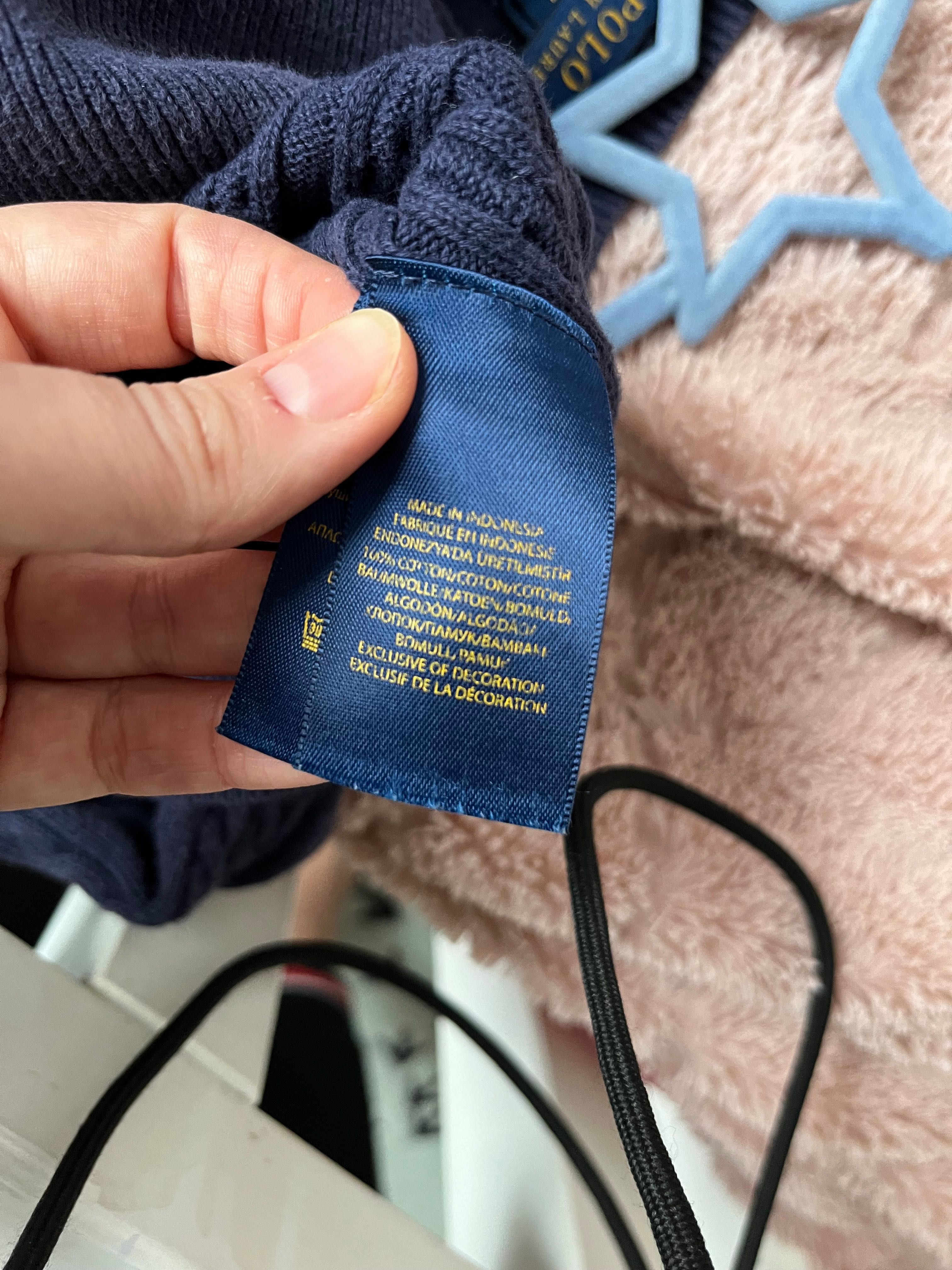 Ralph Lauren Sweterek dla dziewczynki granatowy 128