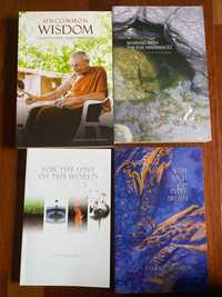 4 Livros meditação e bem-estar, inglês (novos, apenas folheados)