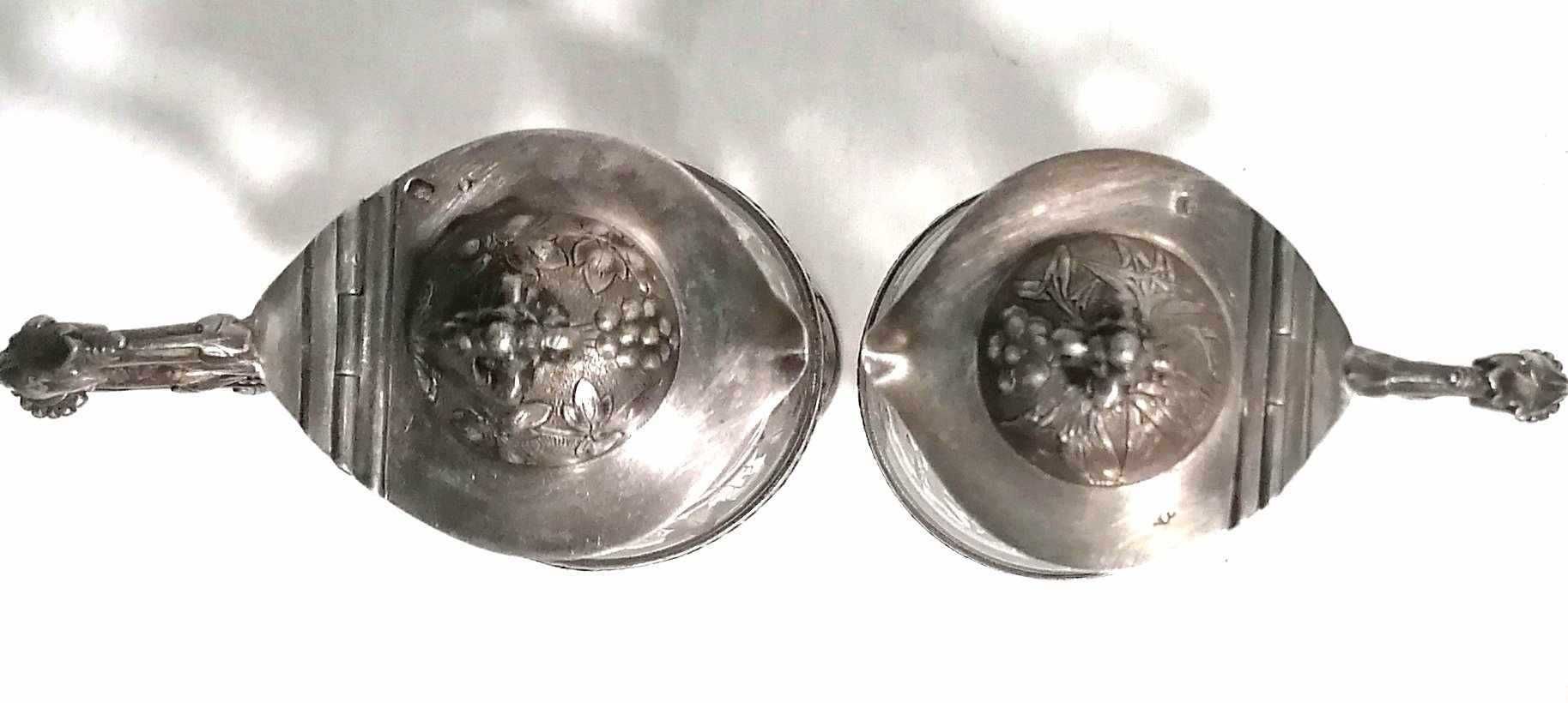 Galheteiro antigo em Cristal e Prata