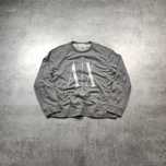DAMSKA Bluza PREMIUM Haft Logo Emporio Armani Exchange Szara Crewneck
