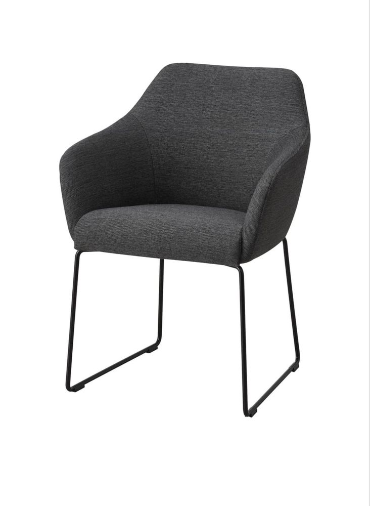 Krzeslo metal czarny/szary Ikea TOSSBERG krzesło