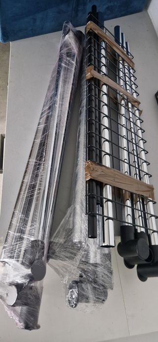 Suporte para cabides duplo preto/cromado