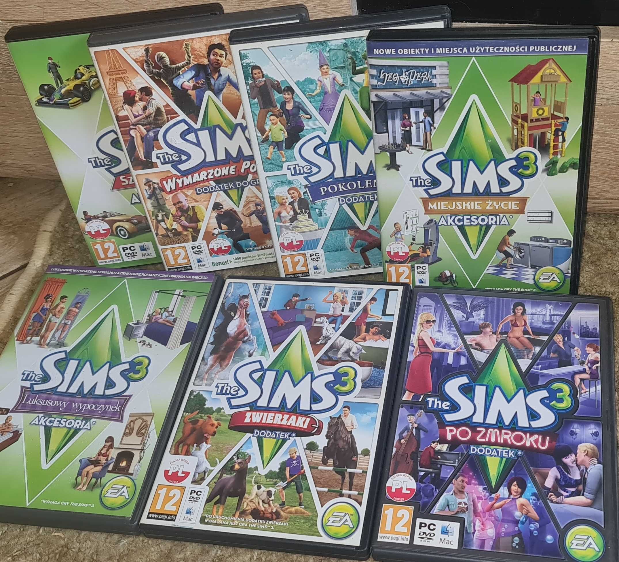 The Sims3 Zestaw 7 DODATKÓW PC / PL