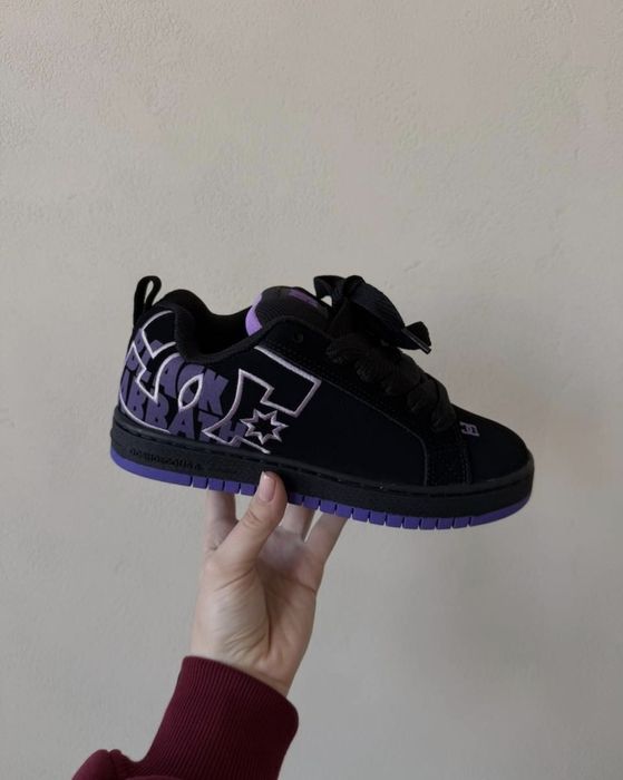 р36-45 Кросівки DC Court Graffik Black Pink Purple White Slayer