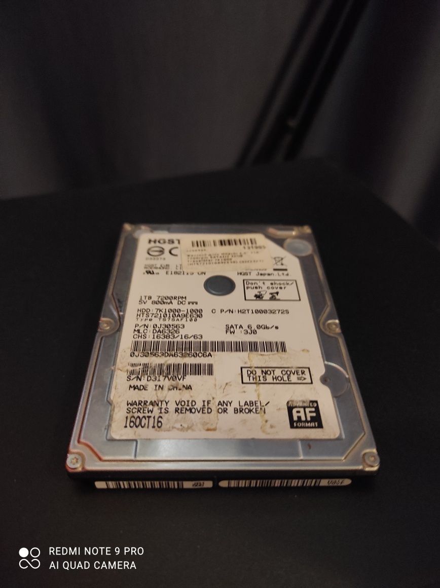 Жесткий диск  hitachi 1tb 2.5
Форм-фактор: 3.5 д