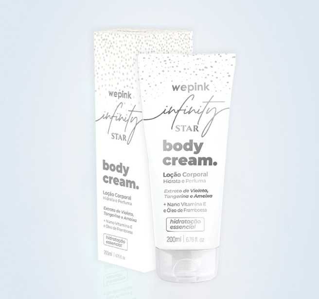 Body Cream Infinity Star 200ml - Wepink -  Produto Brasileiro