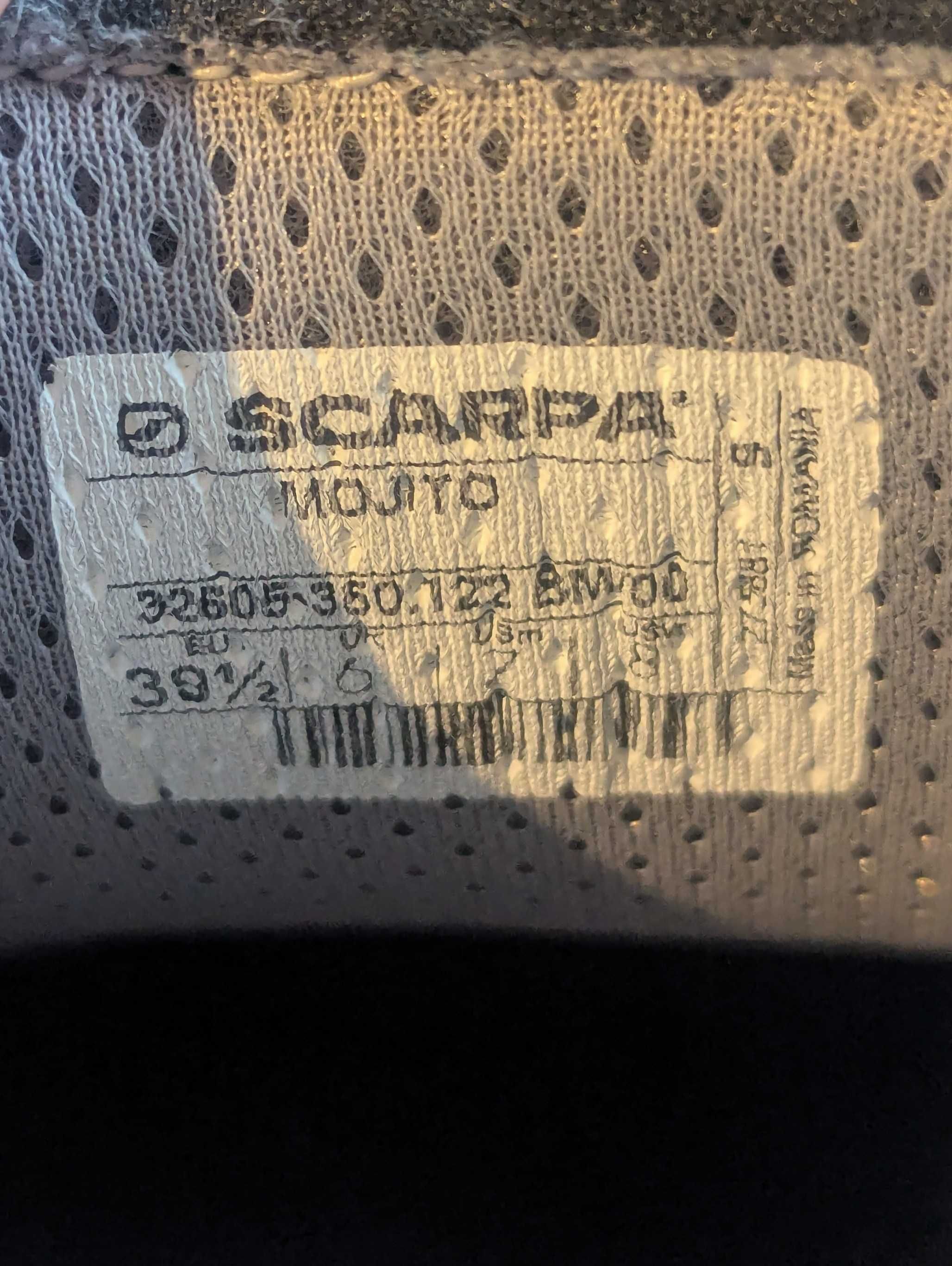 Buty podejściowe SCARPA MOJITO 39.5 czarne (MAŁO UŻYWANE)