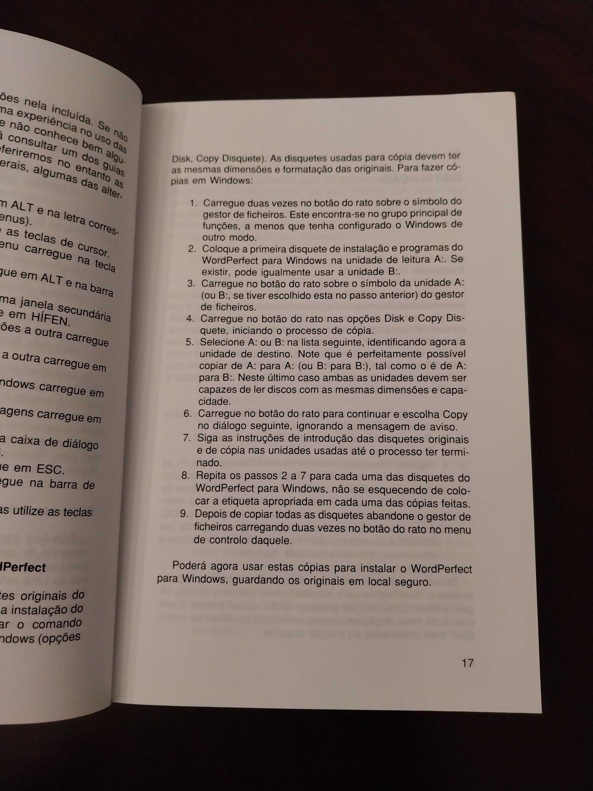 Wordperfect para Windows, de Arthur Tennick, colecção sistemas 62