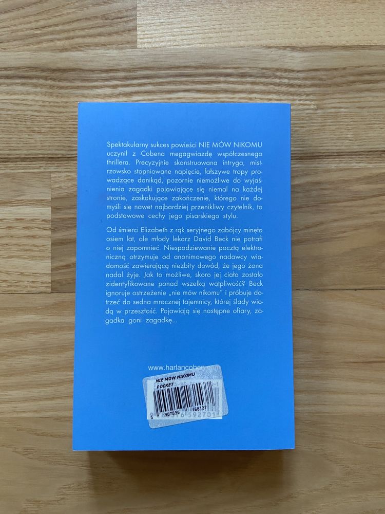 Książka „Nie mów nikomu” Harlan Coben / wersja mini kieszonkowa