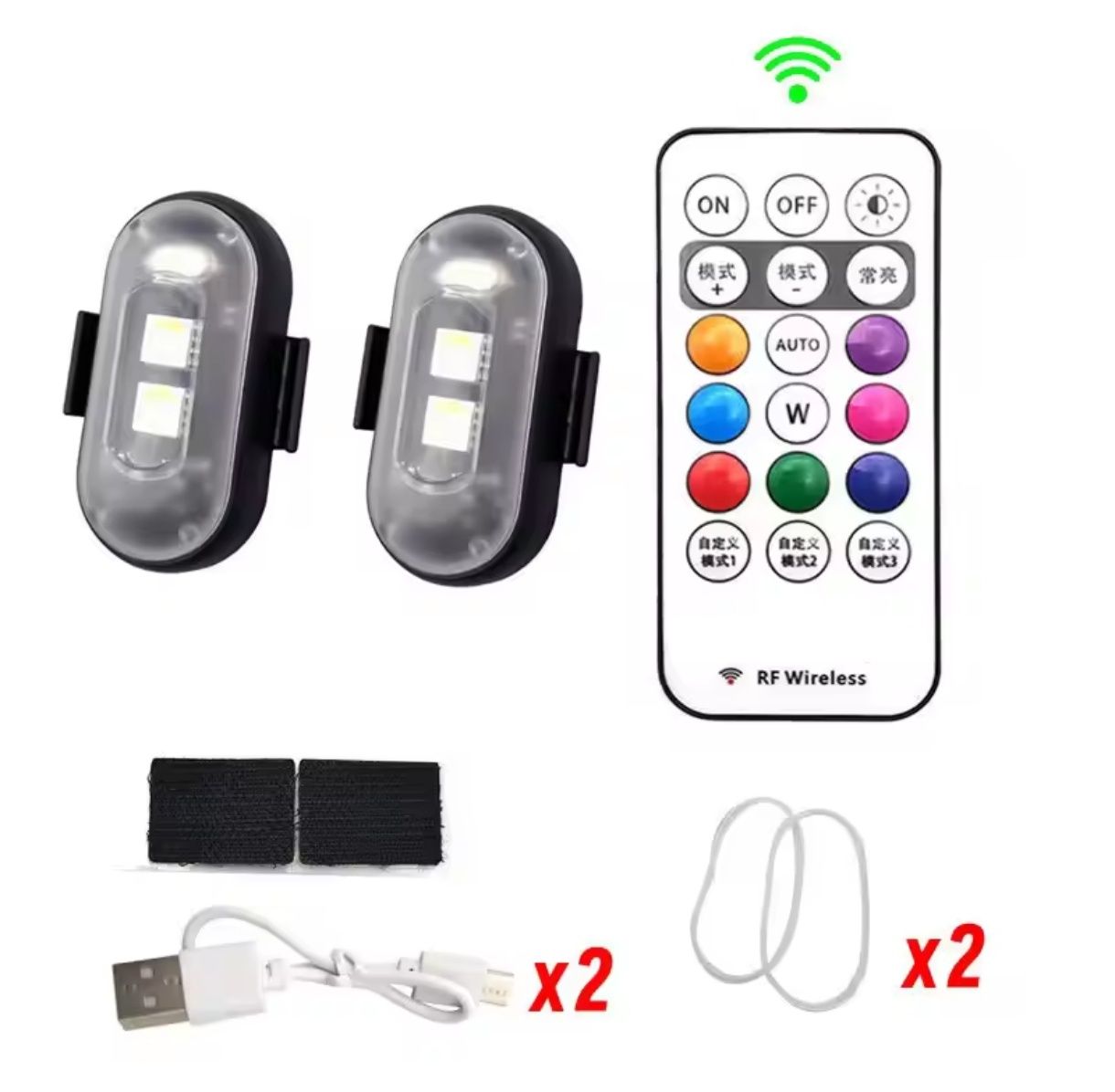 Lampki Flash programowane ładowane z USB