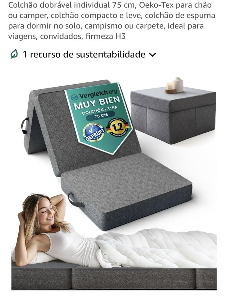 Colchão dobrável individual