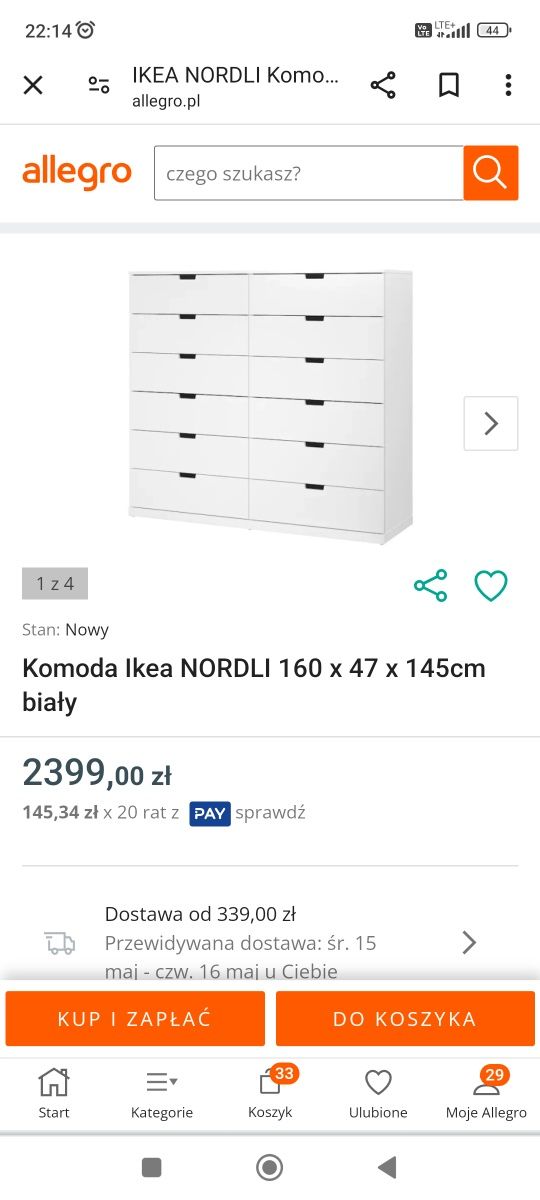 Komoda Ikea Nordli