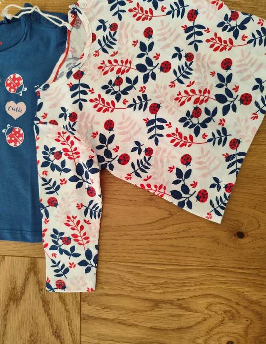 Zestaw 2szt- bluzki nowa bluzka niemowlęca 62/68 długi rękaw dziewcz