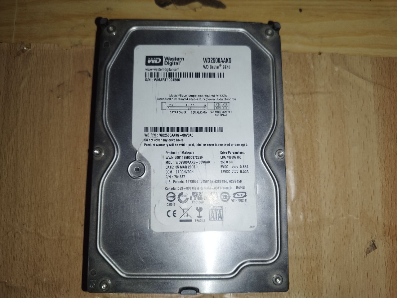 Wester Digital® hdd диск 250 gb