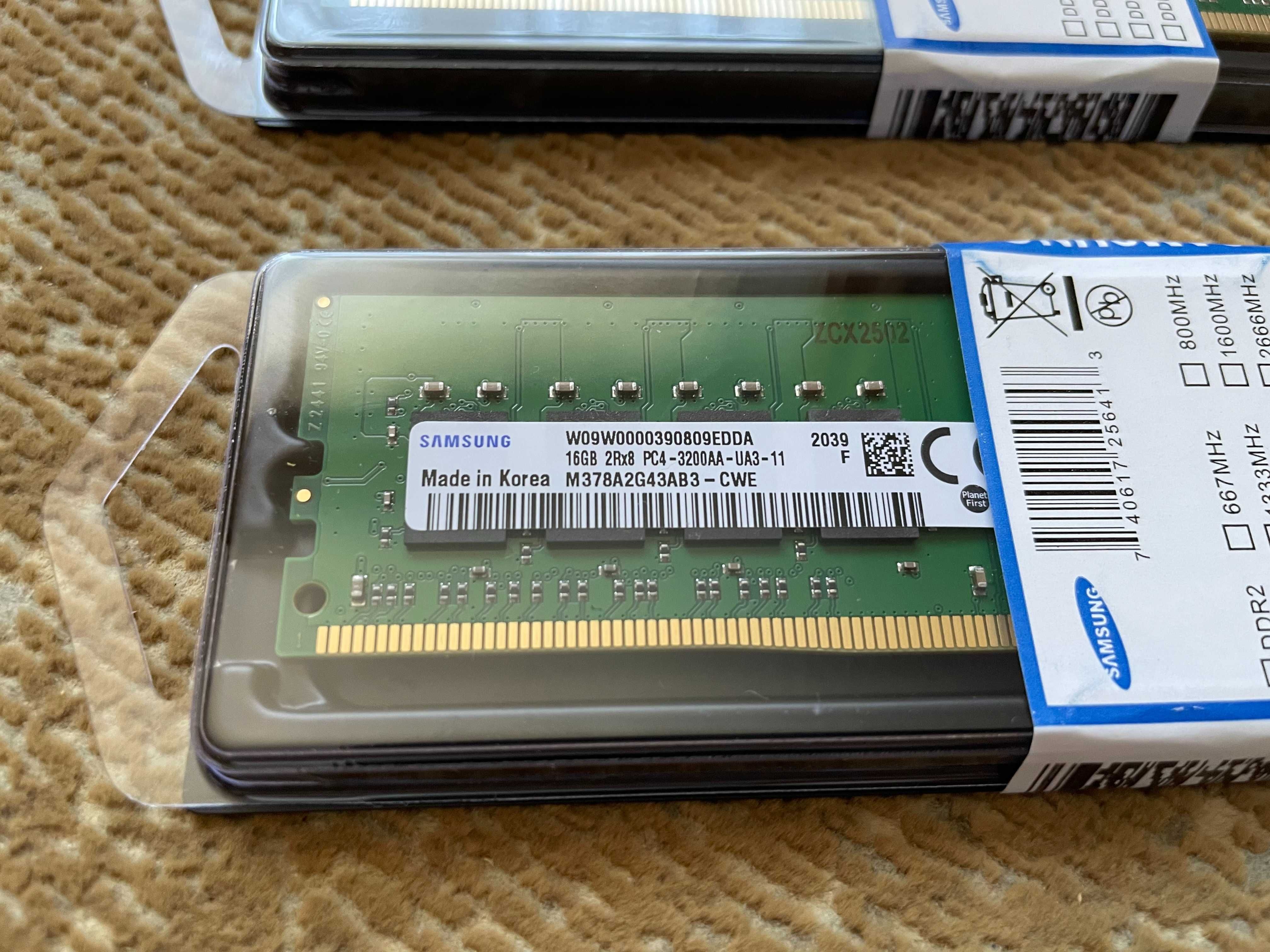 Оператива DDR4 Samsung 16gb 3200 mhz 1 планка