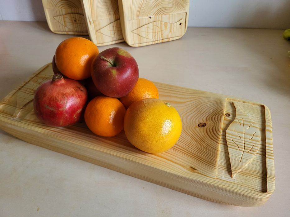 Tace cateringowe na mięso drewniane Korytko koryta do restauracji  XL