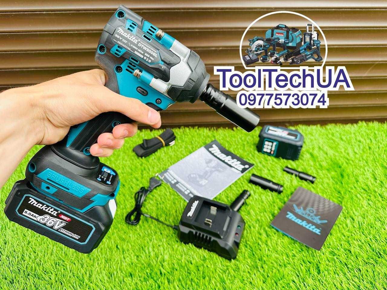 Акумуляторний Безщітковий Гайкокрут Makita DTW500 XGT +4 головки 2 АКБ
