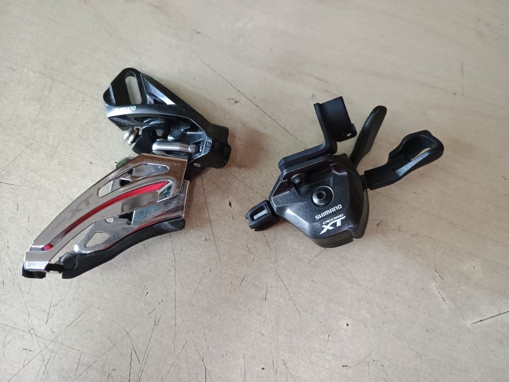 Manetka i przerzutka Shimano Deore XT SL-M8000 FD-M8020 przednia 2x11
