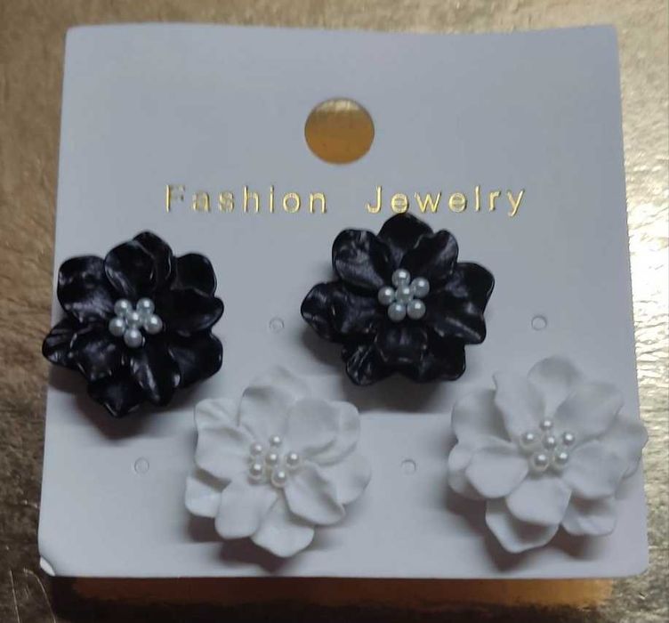 Kolczyki kwiat kamelii