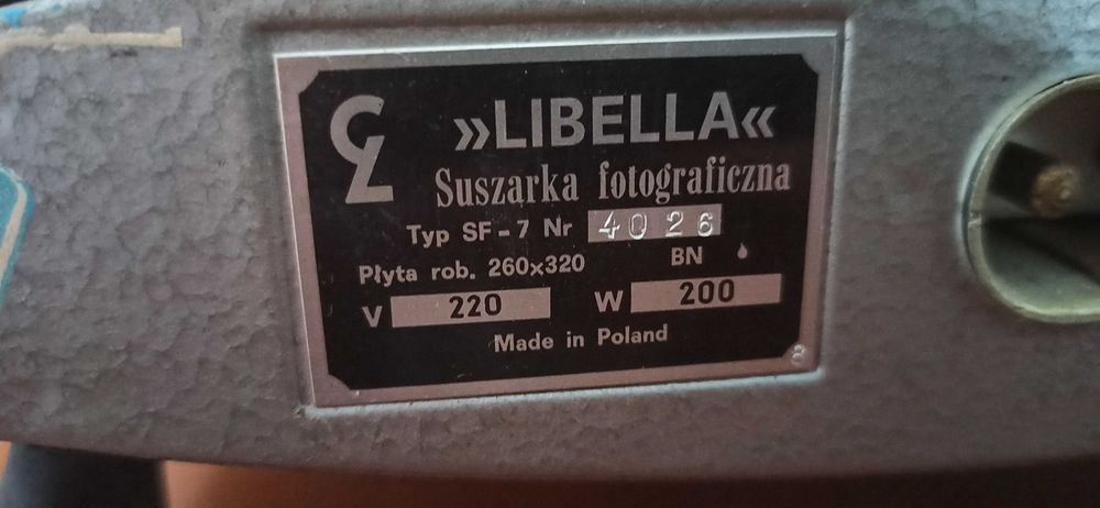 suszarka fotograficzna typ s f 7 libella