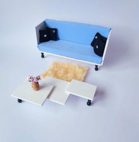 Kanapa sofa stół dla lalki barbie lalka mebelki domek łóżko szafa