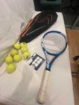 Babolat Evo Drive Tennis Racket + Bag + Balls + Grips (Like New)