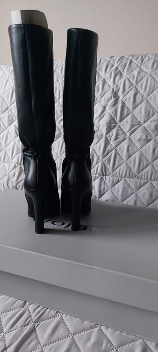 Skórzane Kozaki Wojas rozm. 36