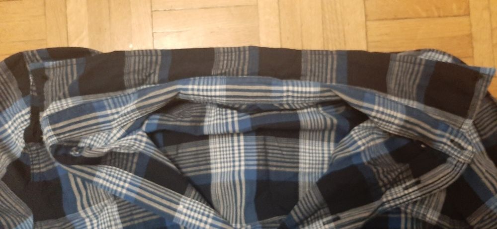 Koszula męska w kratkę/długi rękaw slim fit 43-44/XL