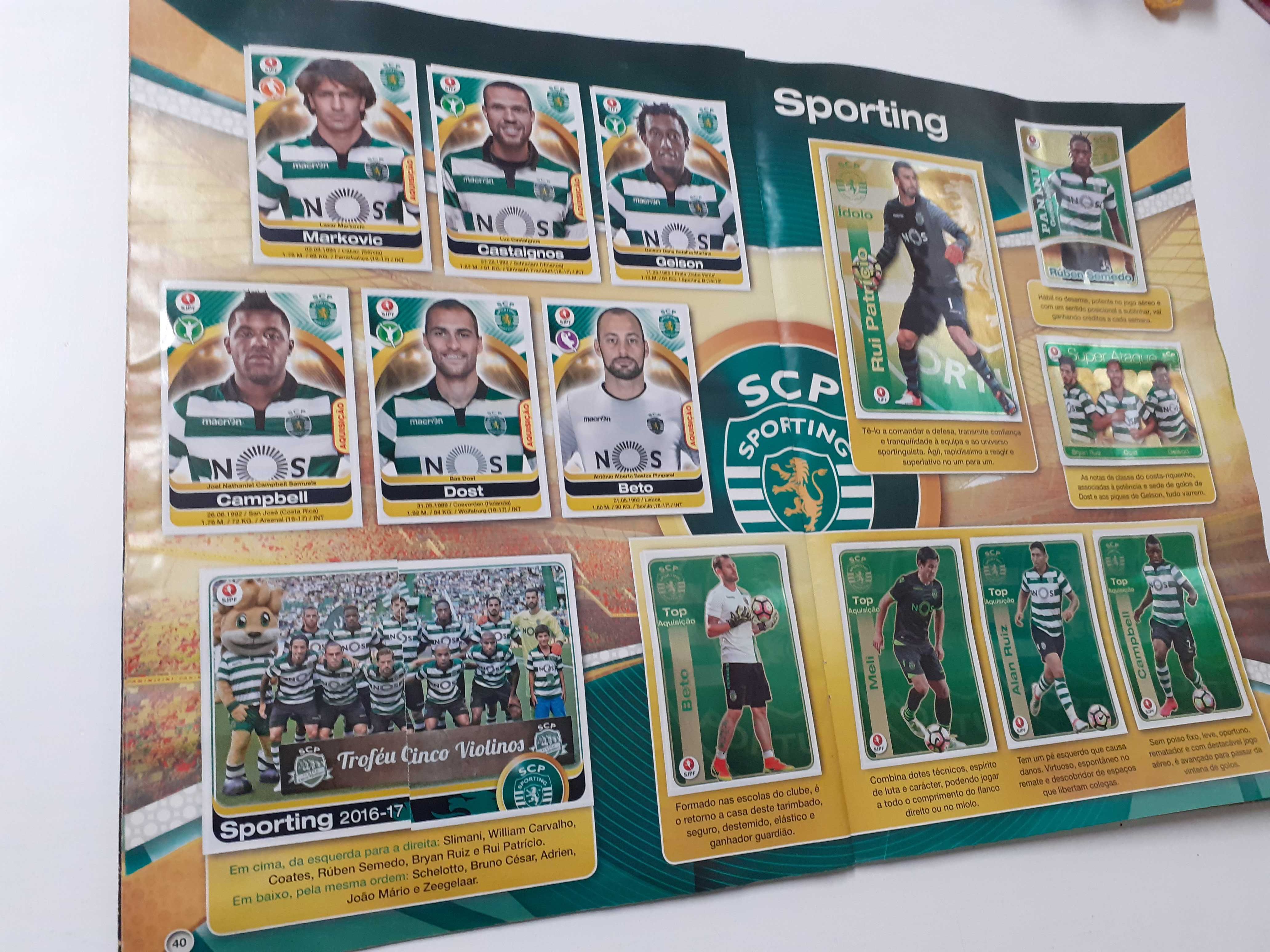 Caderneta de cromos futebol 2016-17 completa