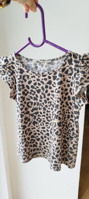 Zestaw koszulek z krótkim rękawem lato t-shirt 122 128 panterka