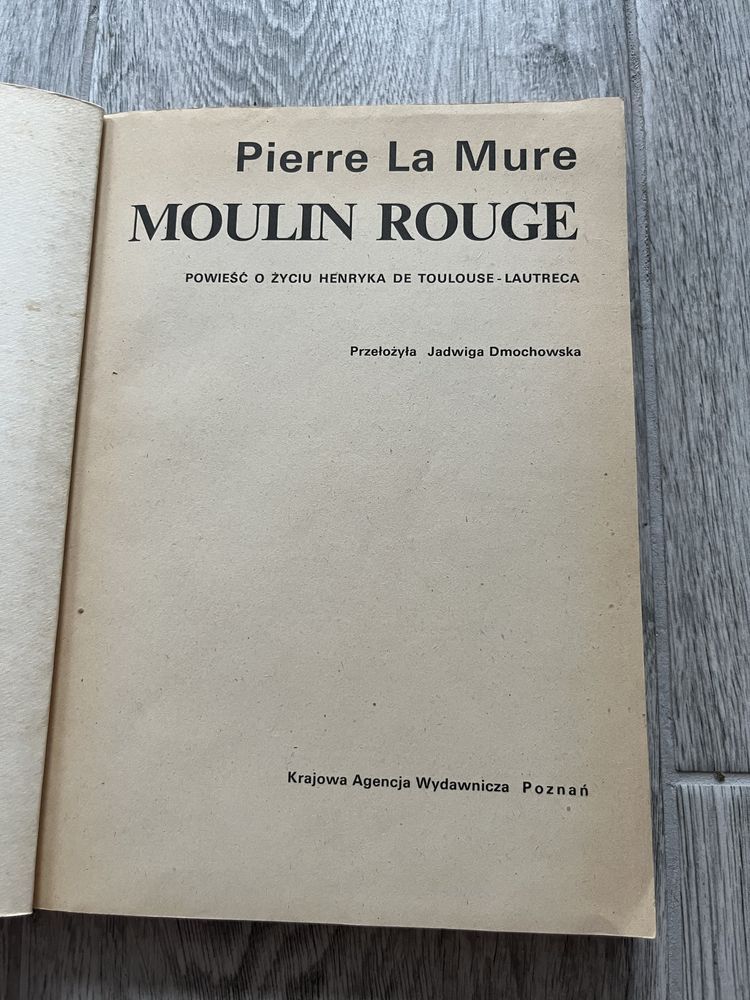 Moulin Rouge , Pierre La Mure , ksiazka z 1959 r