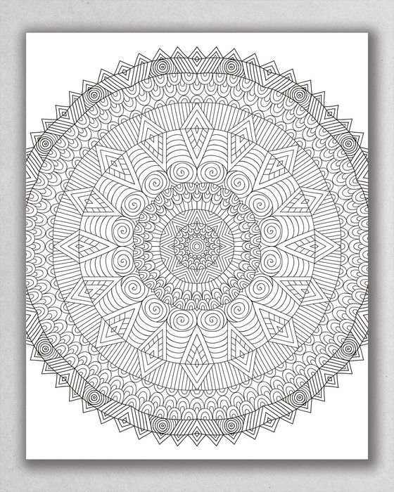 obraz do kolorowania mandala format 40x50cm, kolorowanka, plakat