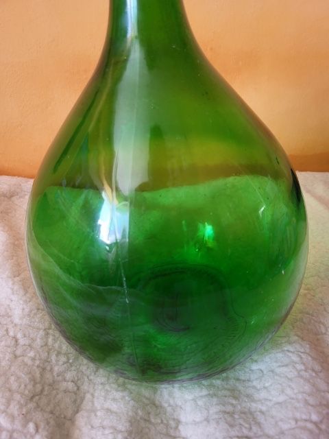 gąsior baniak na wino Butelka zielona PRL Vintage 10 litrów Wawa