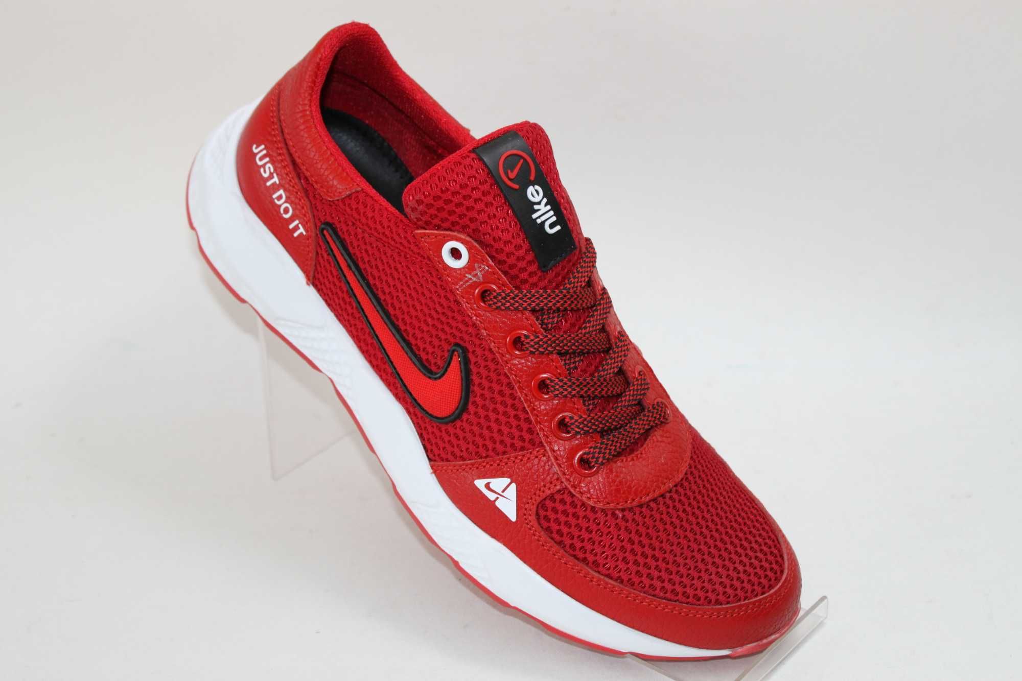 Nike - красные летние кроссовки кеды кросівки сетка (код867крас.сетка)