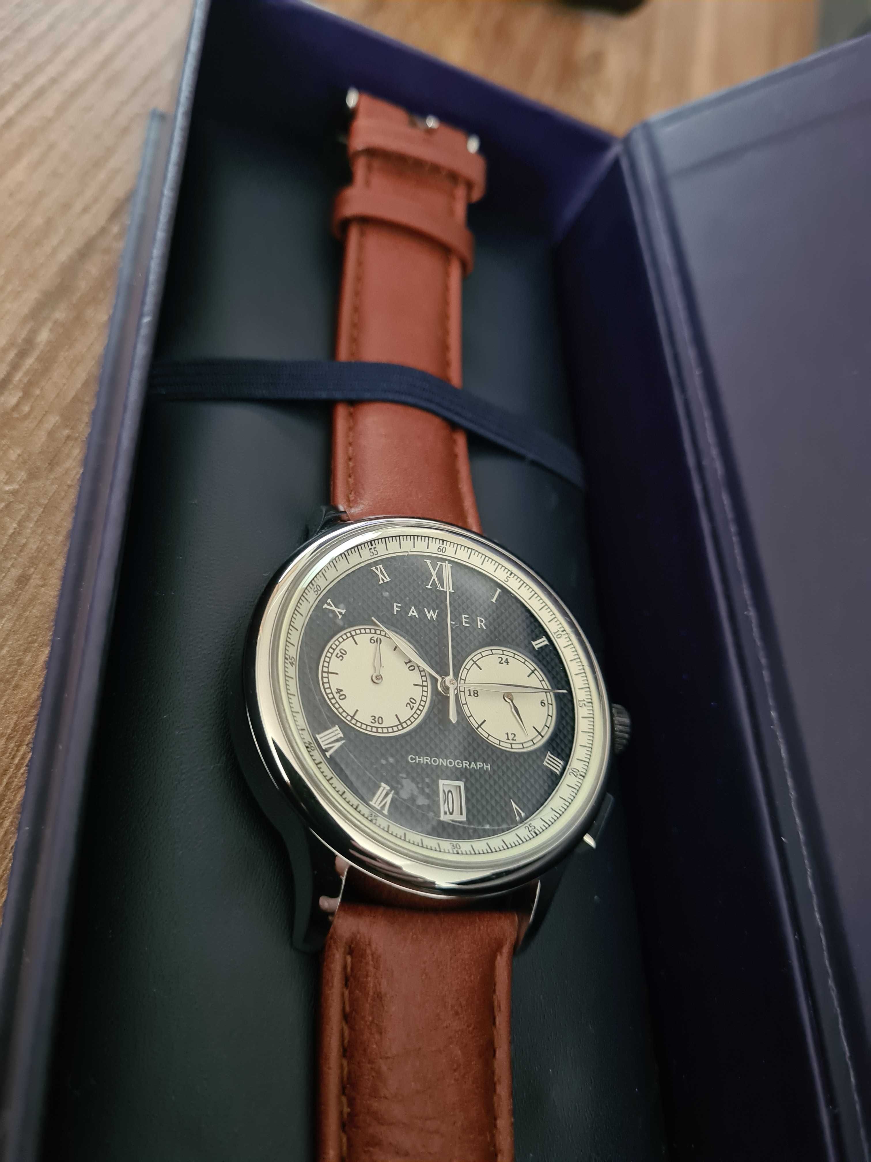 Trendhim FAWLER CICERO | Niebieski zegarek vintage z chronografem