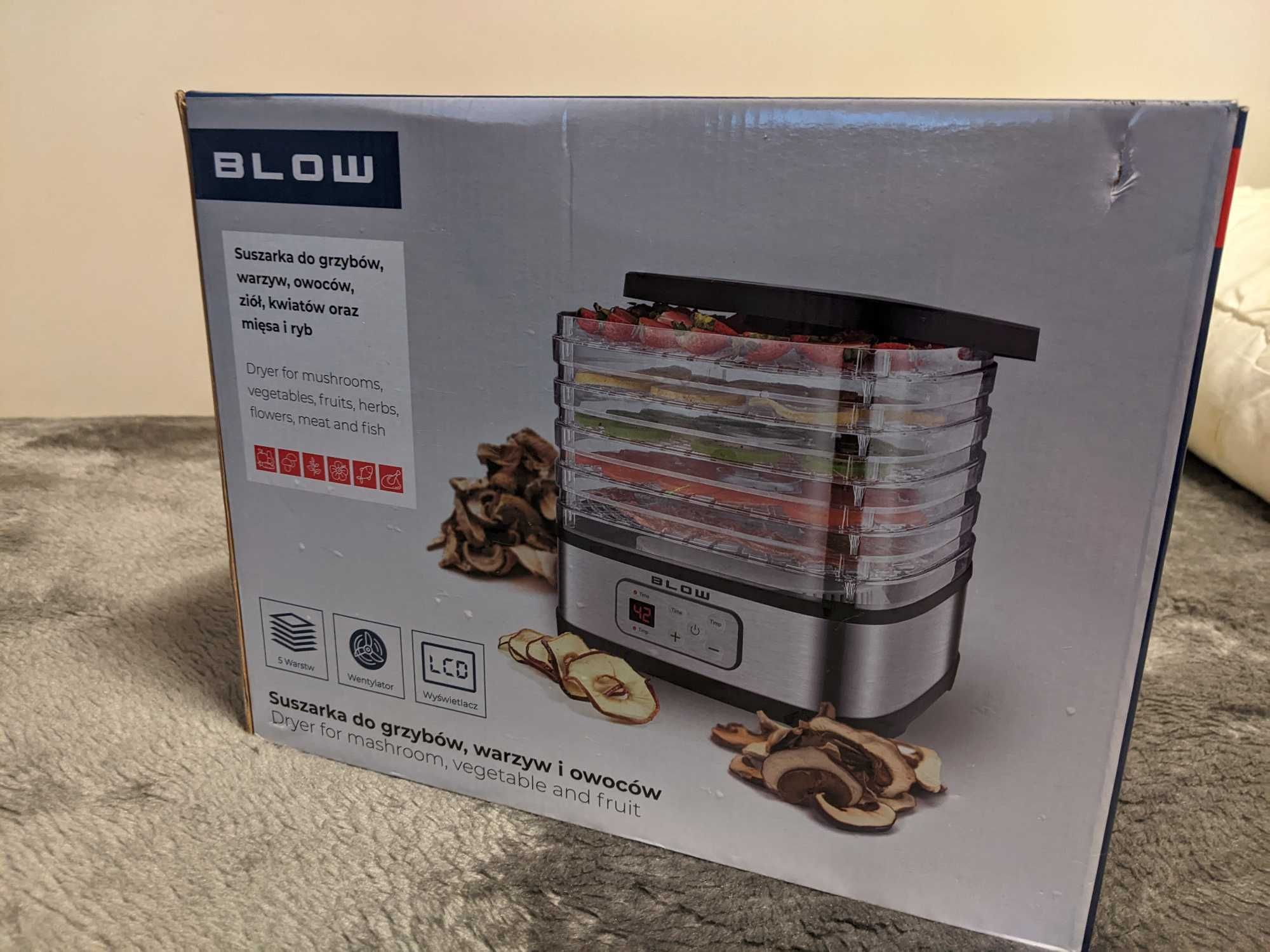 Suszarka spożywcza do grzybów  BLOW LCD 240W