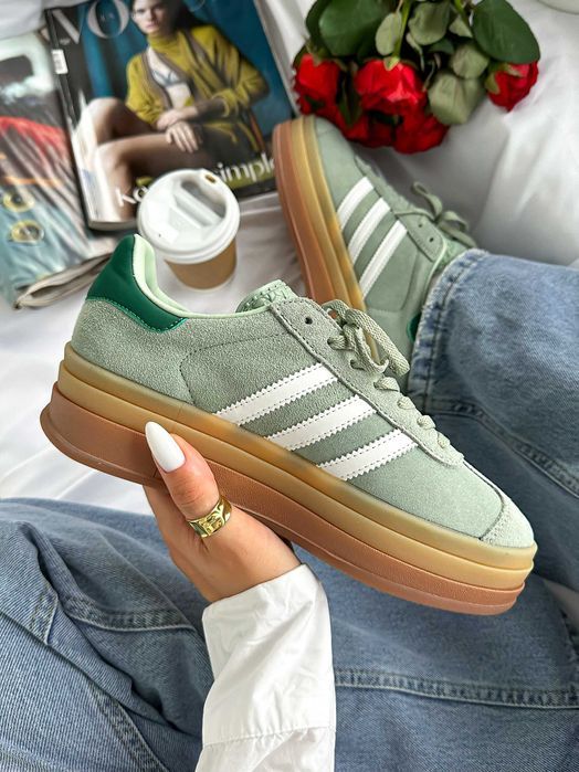Кросівки Adidas Gazelle Bold Olive premium