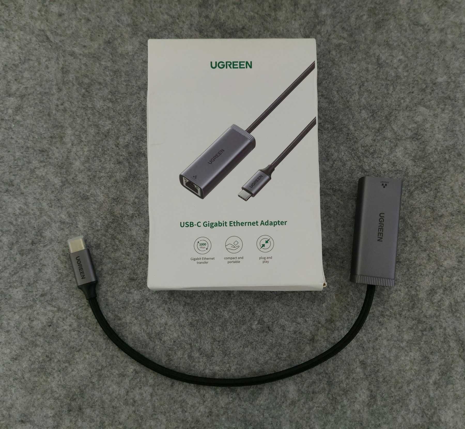 Ugreen  - Мережевий адаптер Ethernet Gigabit LAN RJ45 - Type-C