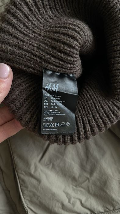 Чоловіча зимова куртка, парка hm розмір l, зимова шапка чоловіча