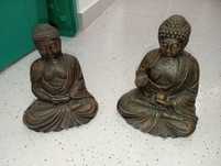 Decoração: 2 budas em madeira