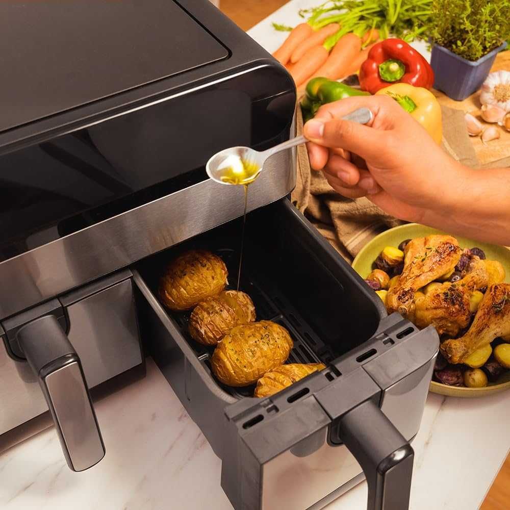 Beztłuszczowa Frytkownica VOKSAR G11 XXL PODWÓJNA 2400W +PRZEPISY