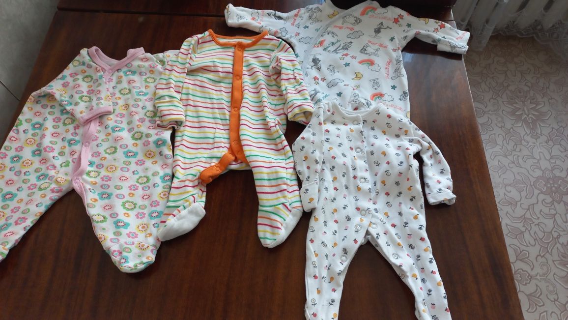 Человечки детские 0-3 месяца, комплект одежды для новорожденных