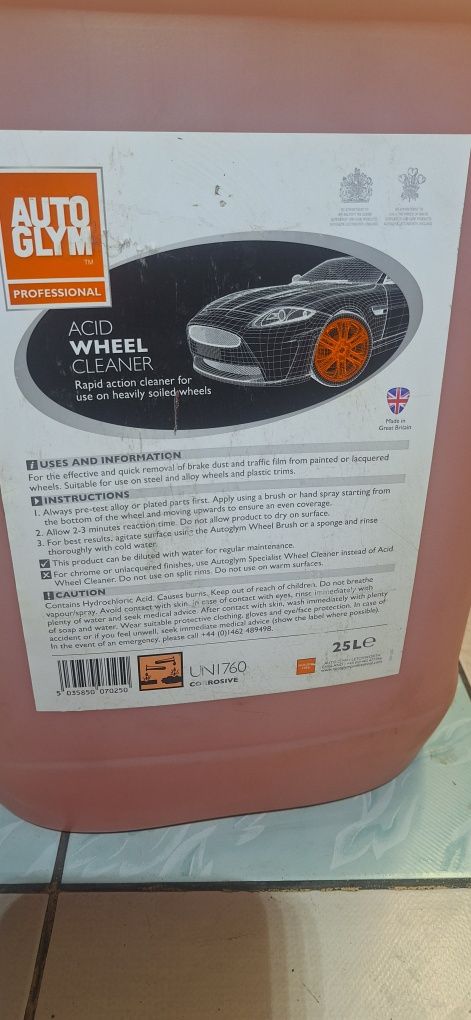 AUTOGLYM Acid wheel cleaner-25l kwasowy środek do czyszczenia felg